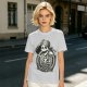 Olive t-shirt with skeleton graphic and 'Cheers! I'm Having Another Crisis' text