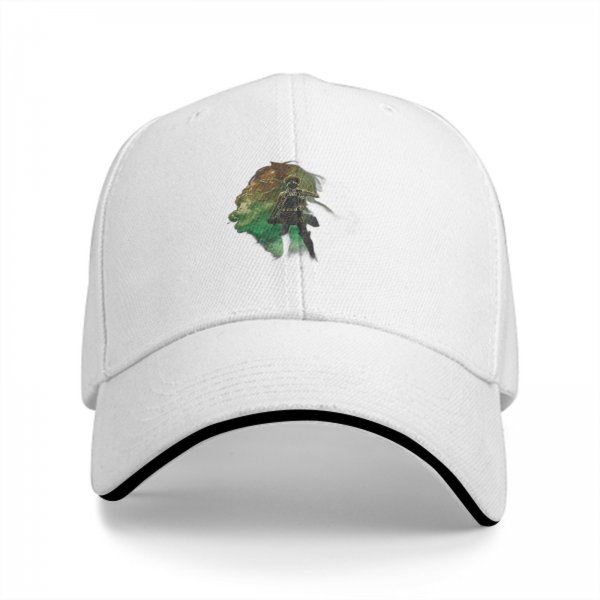 Black Baseball Cap With Fantasy Warrior Silhouette Art Print