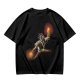 Olive T-shirt with Fire Bending Warrior Graphic Print
