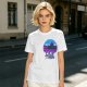 Olive T-shirt with Anor Londo Synthwave Castle Print