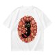 Olive T-Shirt With Cute Black Cat Holding Candy Surrounded By Sweets