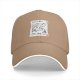 Black baseball cap with funny Santa note print about gift delays