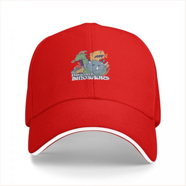 Black baseball cap with Dungeons & Dinosaurs graphic print