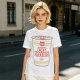 Olive T-shirt with Cat Noodles Cup Print