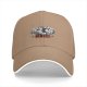 Black Baseball Cap with Cartoon Characters and CLUB Print