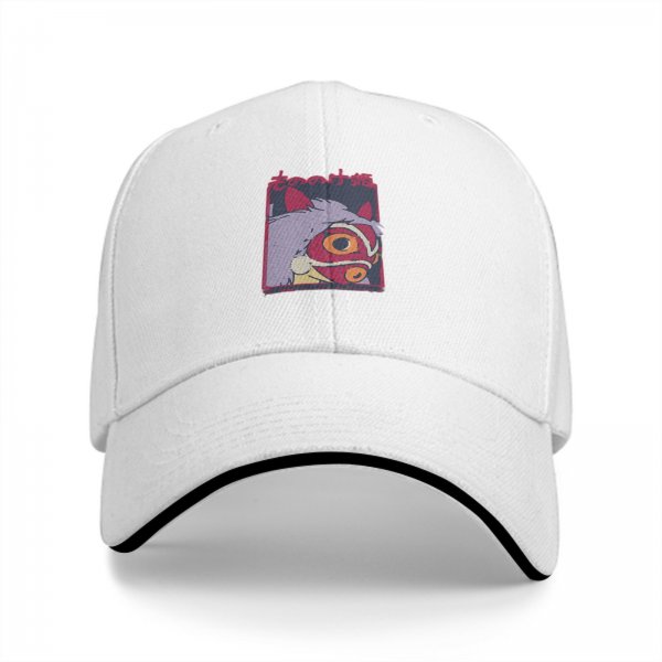 Black Baseball Cap With Princess Mononoke Mask Art Print