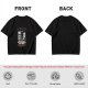 Olive t-shirt with cat kitchen graphic and 'Return to bed human' text