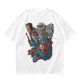 Olive T-shirt with 80s villain cartoon characters print
