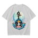 One Piece Brook Playing Violin on Laboon Whale Moon T-Shirt Print