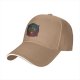 Black Baseball Cap With Colorful Mystical Geometric Emblem Print