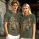 Olive Green T-Shirt With Detailed Monster Dragon Print