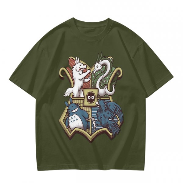 Studio Ghibli Fantasy Creatures Crest Graphic T-Shirt