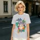 My Neighbor Totoro Graphic T-Shirt with Anime Characters and Leaves