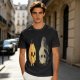 Olive T-Shirt With Surprised Flame and Burnt Ghost Character Art