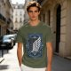 Olive T-Shirt With Attack on Titan Survey Corps Wings Print