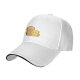 Black Baseball Cap With Cute Bread And Butter Cartoon Print