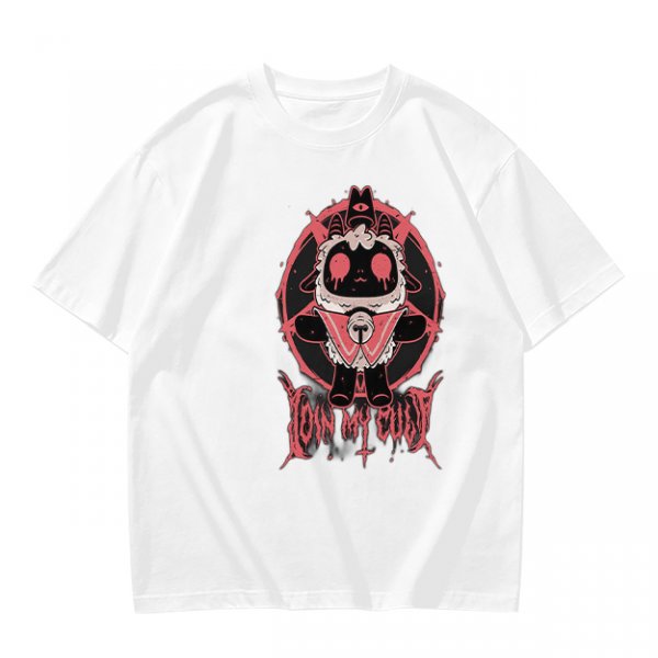 Olive T-Shirt With Cult Lamb Graphic Join My Cult Print