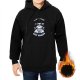 Black hoodie with raccoon 'Live Fast Eat Trash' graphic print