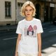 Olive Green T-Shirt With Cute Mushroom Creature Graphic