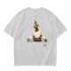 Olive T-Shirt With Surprised Peeking Chicken Graphic And Me? Text