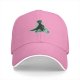 Black Baseball Cap with T-Rex Dinosaur Riding a Bike Graphic