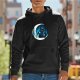 Black Hoodie With Toothless Dragon On Crescent Moon Graphic