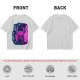 Olive Green T-Shirt With Neon Hollow Knight Character Art