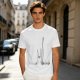 Olive Green Oversized T-Shirt With Abstract Line Art Print