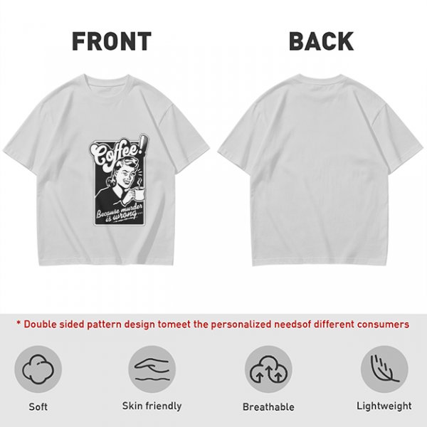 Olive T-Shirt with Retro Coffee Murder Pun Graphic