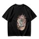 Olive Green T-Shirt with Studio Ghibli Character Collage Print