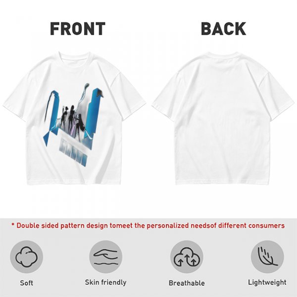 Olive Graphic T-Shirt With Futuristic Silhouette Figures Print