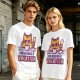 Olive t-shirt with a grumpy cat needing a vacation print