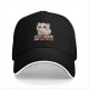 Black baseball cap with grumpy fluffy cat holding knife and 'Fluff Around And Find Out' text