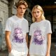 Anxious Magical Unicorn Graphic Olive T-Shirt