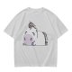 Olive Green T-Shirt With Crying Chubby Unicorn Rainbow Print