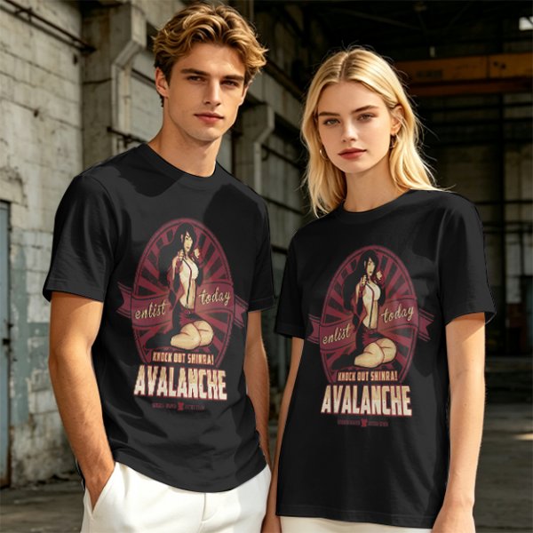 Avalanche Enlist Today Knock Out Shinra Graphic T-Shirt