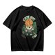 Olive t-shirt with cute brain character and 'Cute But Ous' print