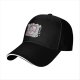 Black baseball cap with pastel handheld gaming and anime character print