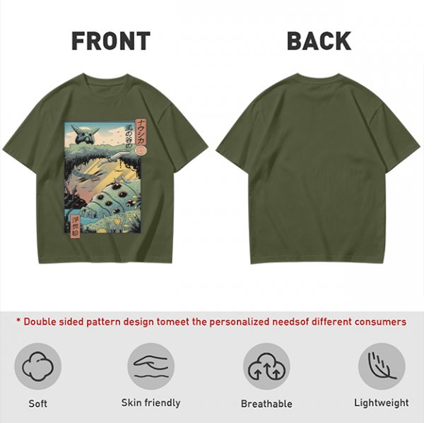 Studio Ghibli Nausicaa of the Valley of the Wind Ukiyo-e Art T-Shirt