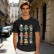 Olive T-Shirt With Cute Animal Teacup Character Print