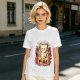 Olive Graphic T-Shirt With Everything Is On Fire Cat Design