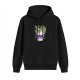 Black hoodie with cute Totoro plant pot graphic design