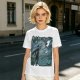 Olive T-shirt with Starry Night Style Fantasy Warrior Print