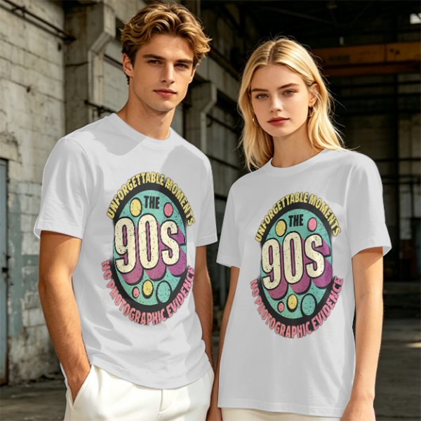 Olive green graphic t-shirt with 90s nostalgic print