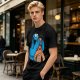 Olive T-shirt with Cookie Monster covering gingerbread man’s eyes