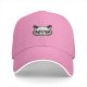 Black Baseball Cap With Grumpy Angry Cat Face Graphic