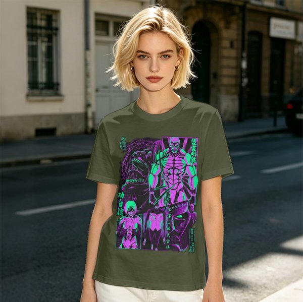 Attack on Titan Anime Villains Neon Graphic T-Shirt