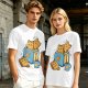 Olive T-Shirt With Cute Cat Toast Toaster Breakfast Art