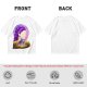 Olive T-Shirt With Purple Haired Woman And Concert Stage Print