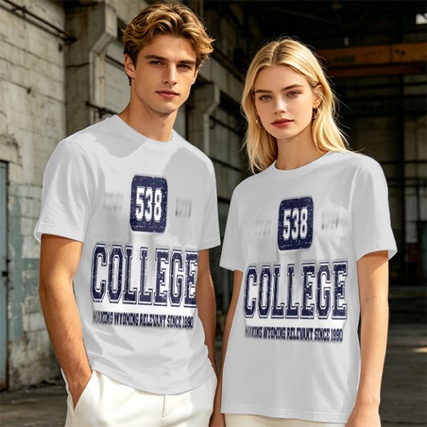 Olive College Graphic T-Shirt with 538 Print Design
